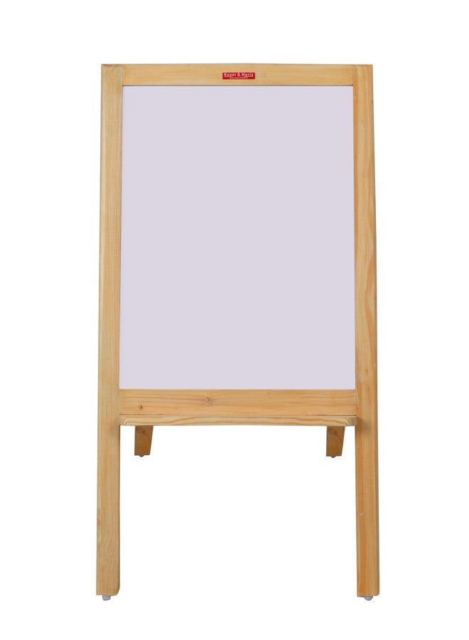 Roger & Moris Double Framed Easel Board with Non Magnetic White Board and Green Chalk Board for Kids, Home, School and Office (Size : 36 inch Height) - Image 2